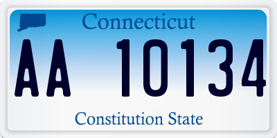 CT license plate AA10134