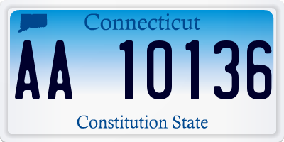 CT license plate AA10136