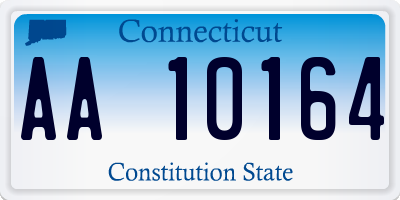 CT license plate AA10164