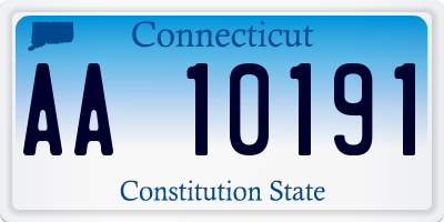 CT license plate AA10191