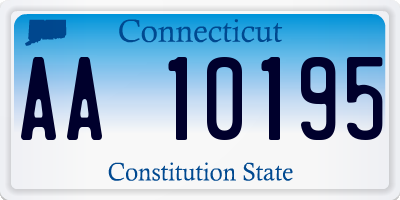 CT license plate AA10195