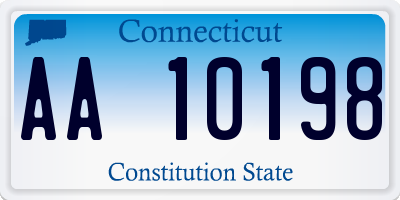 CT license plate AA10198