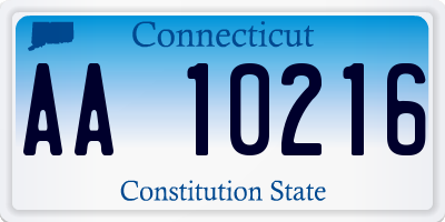 CT license plate AA10216