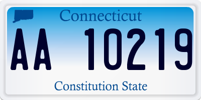 CT license plate AA10219