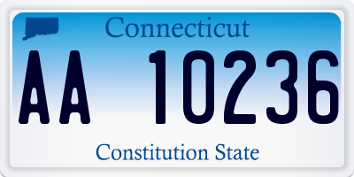 CT license plate AA10236