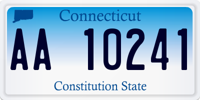 CT license plate AA10241