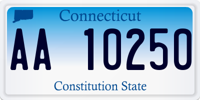 CT license plate AA10250