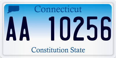 CT license plate AA10256