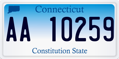 CT license plate AA10259