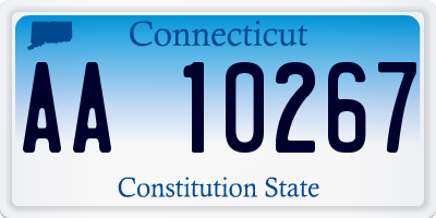 CT license plate AA10267