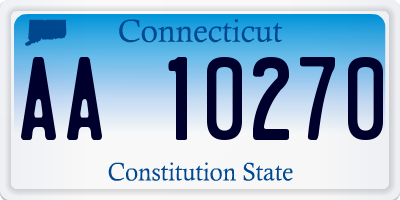 CT license plate AA10270