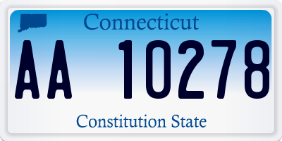 CT license plate AA10278