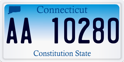 CT license plate AA10280