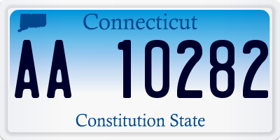 CT license plate AA10282