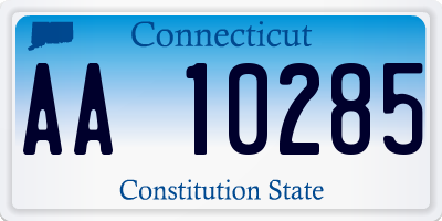 CT license plate AA10285