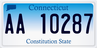 CT license plate AA10287