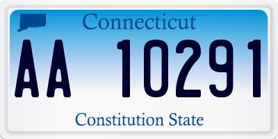 CT license plate AA10291