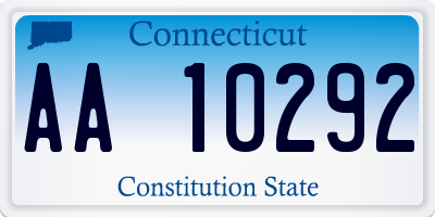 CT license plate AA10292