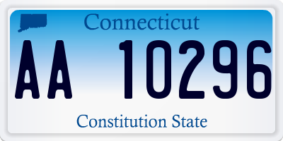 CT license plate AA10296