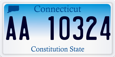 CT license plate AA10324