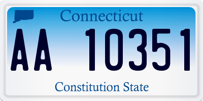 CT license plate AA10351