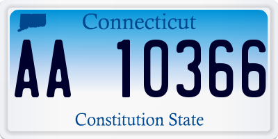 CT license plate AA10366