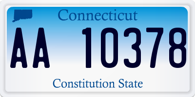 CT license plate AA10378