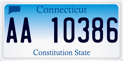 CT license plate AA10386