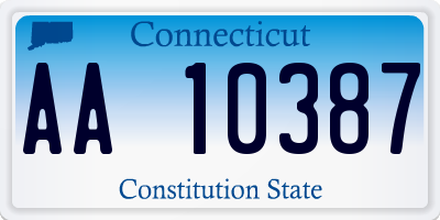 CT license plate AA10387