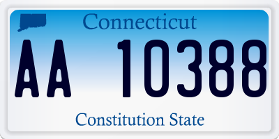 CT license plate AA10388