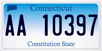 CT license plate AA10397