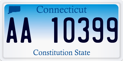 CT license plate AA10399