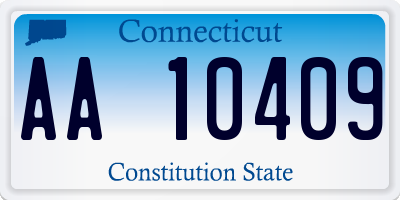 CT license plate AA10409