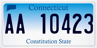 CT license plate AA10423