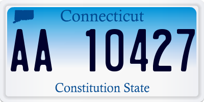 CT license plate AA10427