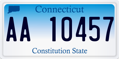 CT license plate AA10457