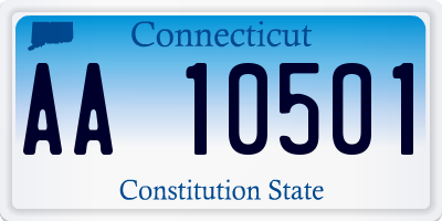 CT license plate AA10501