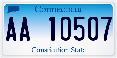 CT license plate AA10507