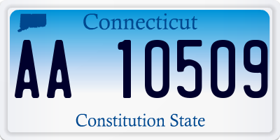 CT license plate AA10509