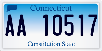 CT license plate AA10517