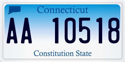 CT license plate AA10518