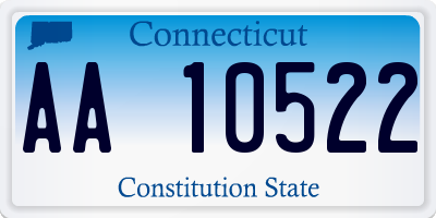 CT license plate AA10522