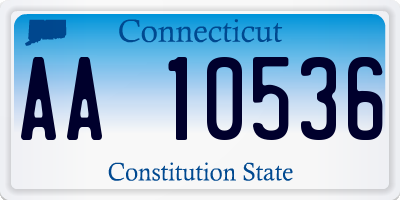 CT license plate AA10536