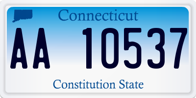 CT license plate AA10537