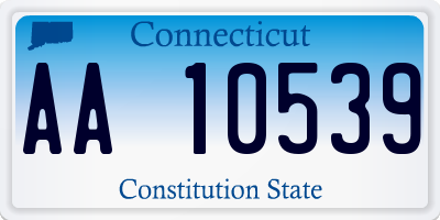 CT license plate AA10539