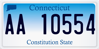 CT license plate AA10554