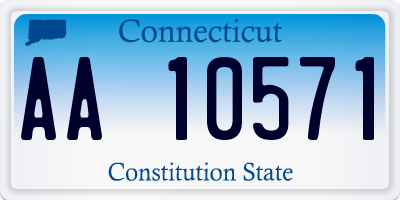 CT license plate AA10571