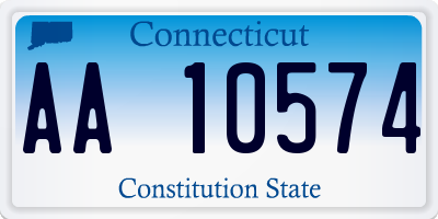 CT license plate AA10574