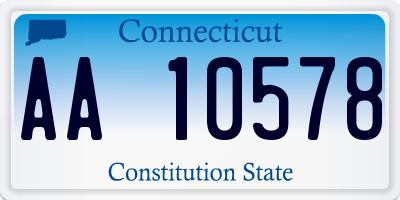 CT license plate AA10578