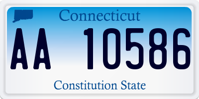 CT license plate AA10586